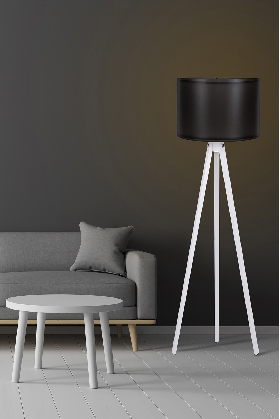 Lampadaire - Black / White - H1105