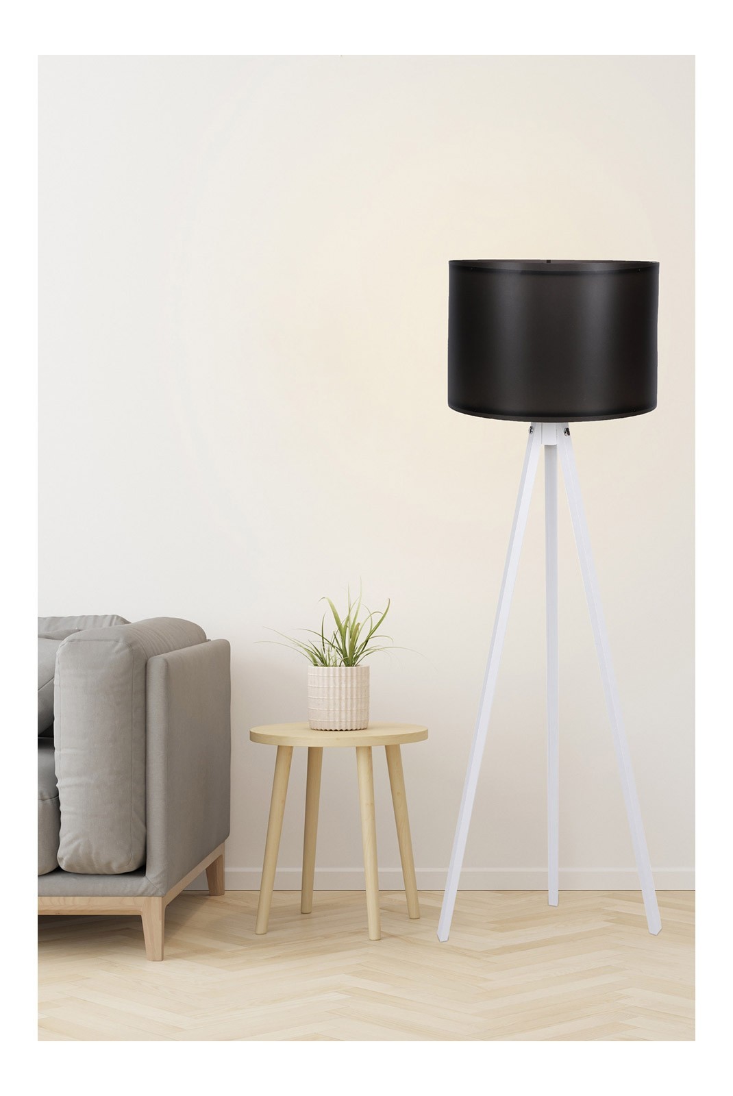 Lampadaire - Black / White - H1105