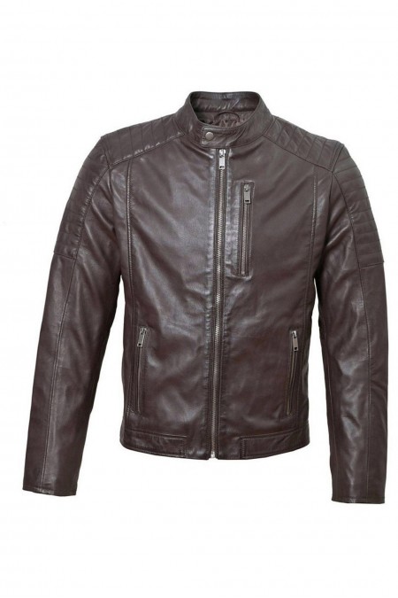 Veste Biker - LE TEMPS DES CERISES - Lancelot - Brown