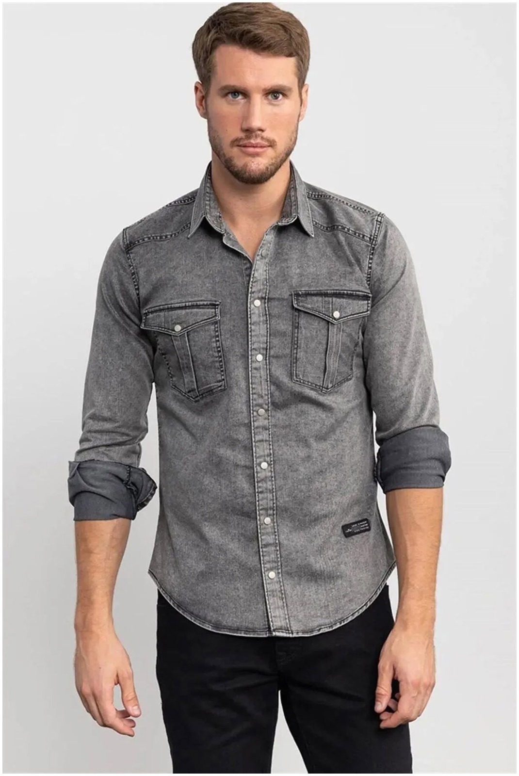 Chemise Slim Fit - TUDORS - Grey - TD14