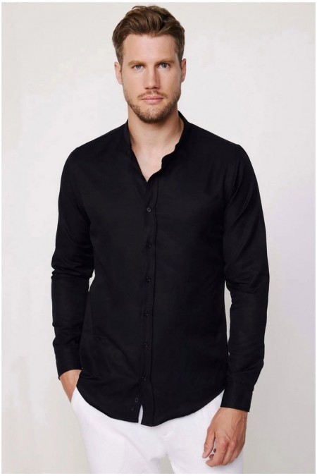 Chemise Slim Fit - TUDORS - Black - TD21