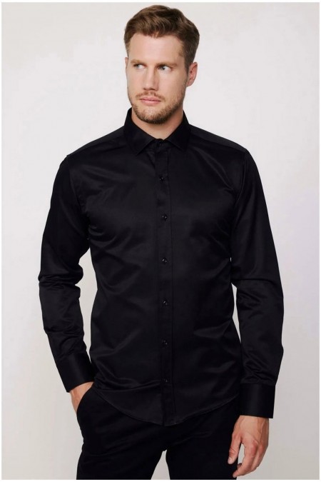 Chemise Slim Fit - TUDORS - Black - TD24