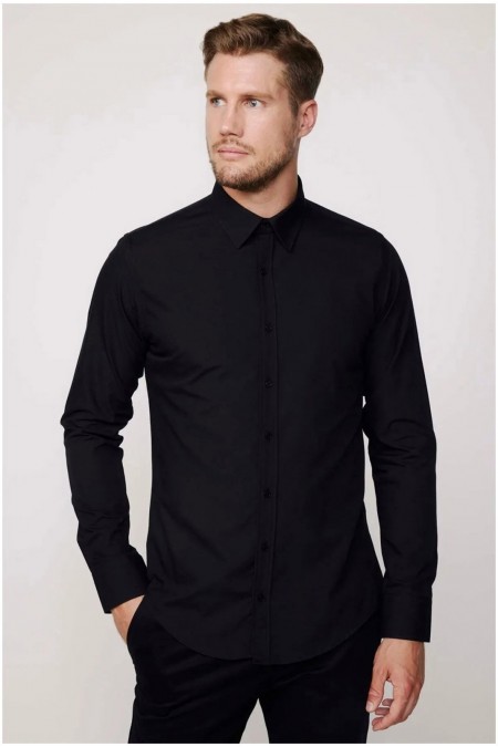 Chemise Slim Fit - TUDORS - Black - TD29