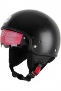 Casque BHR Demi-Jet Modèle 802 avec Visière à Disparition. Noir Métallique. M (57 cm)