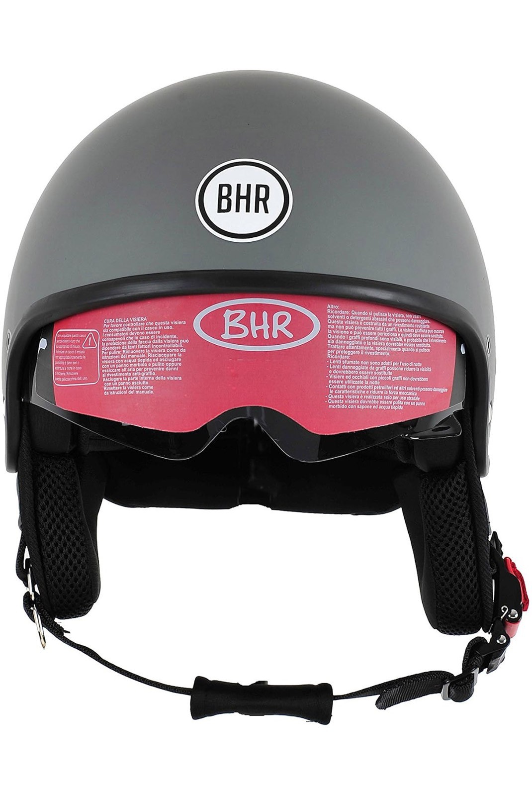 Casque BHR Demi-Jet Modèle 802 avec Visière à Disparition. Gris Opaco. L (58 cm)