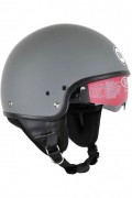 Casque BHR Demi-Jet Modèle 802 avec Visière à Disparition. Gris Opaco. L (58 cm)