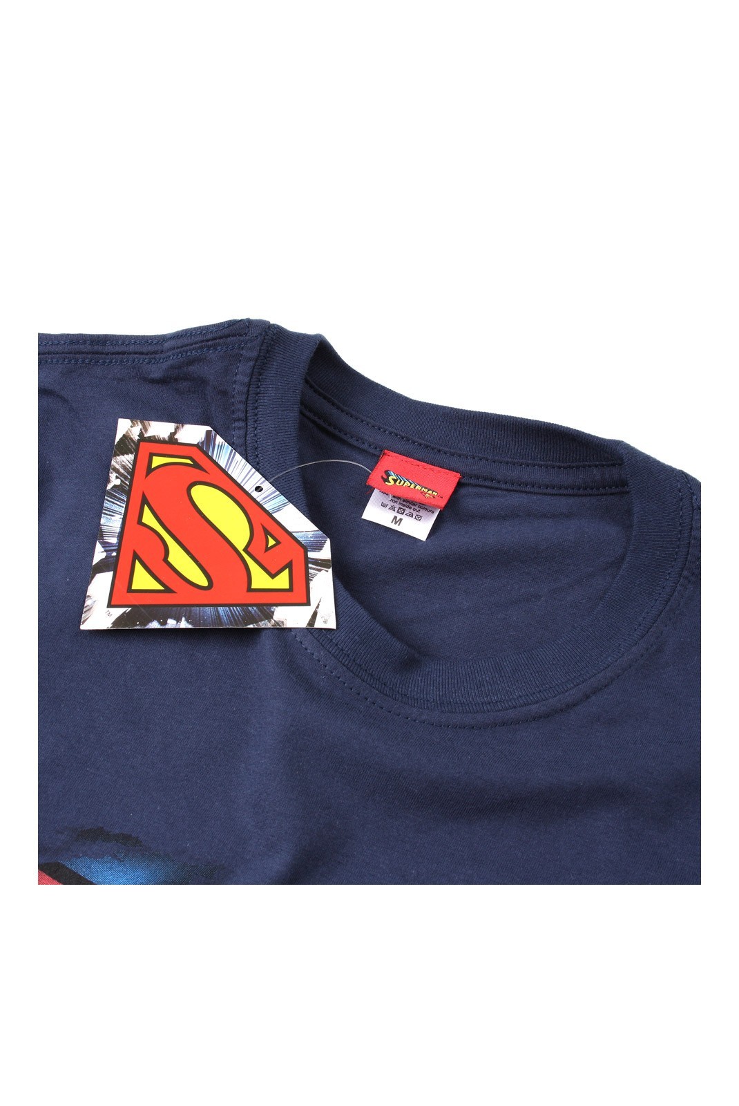 T-shirt - Superman Torn Logo - GBMTS127NVY