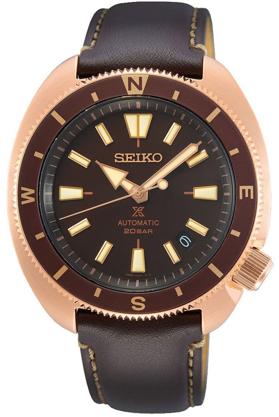 Montre Automatique - SEIKO - Pink / Brown / Brown