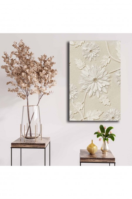 Peinture décorative sur toile - Beige / White - MF1174