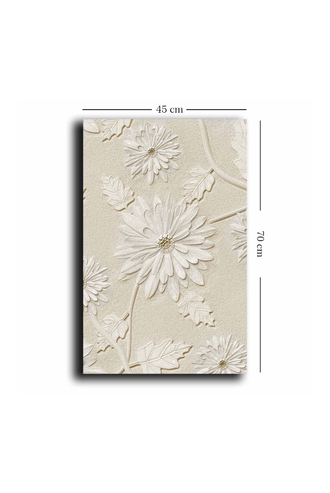 Peinture décorative sur toile - Beige / White - MF1174