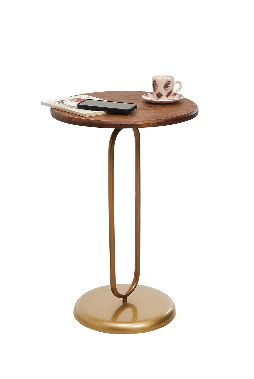 Table d'appoint - Gold / Walnut - 1163