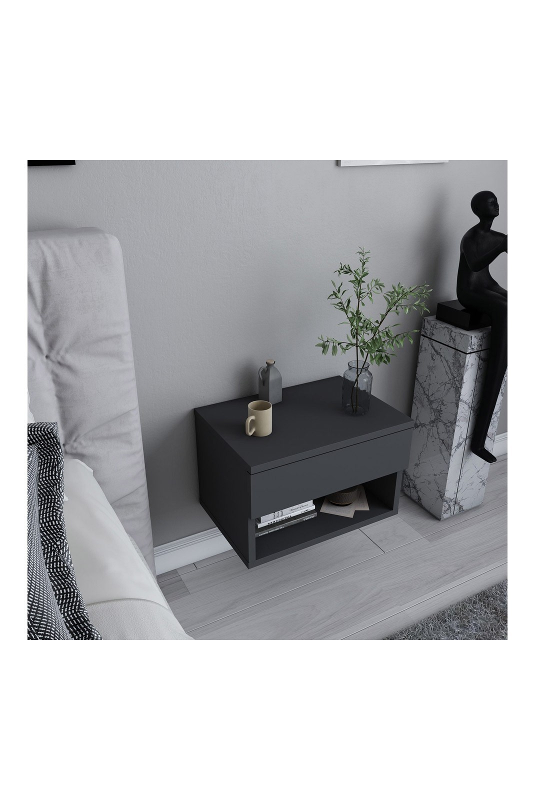 Table de nuit - Anthracite - 1611