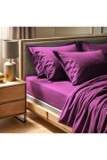 Drap-housse simple - 90x190+30cm - Purple - 2102