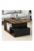 Table basse - Dark Walnut / Black Marble - 1145