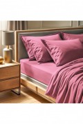 Drap-housse simple - 90x190+30cm - Dusty Rose - 2107