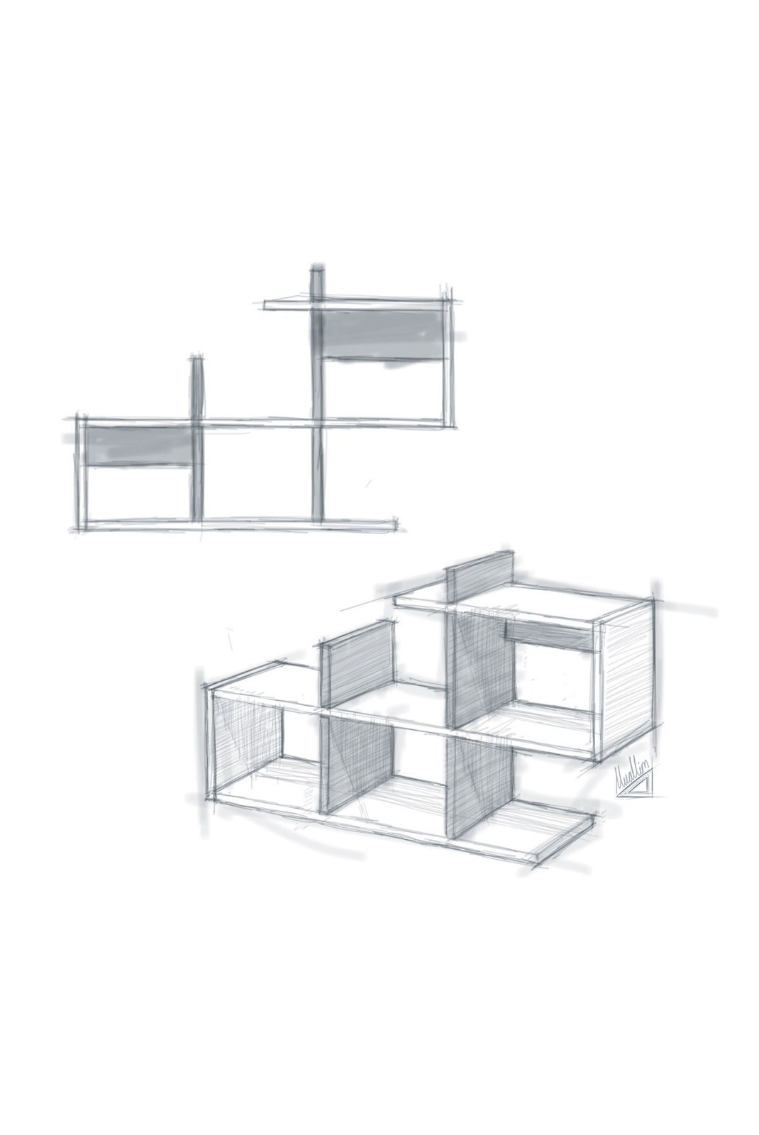 Étagère murale - White / Oak - 1104