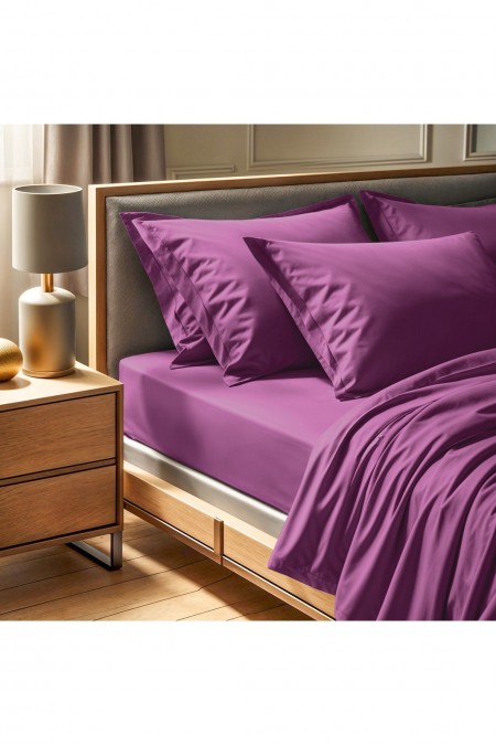 Drap-housse simple - 90x200+30cm - Purple - 2103