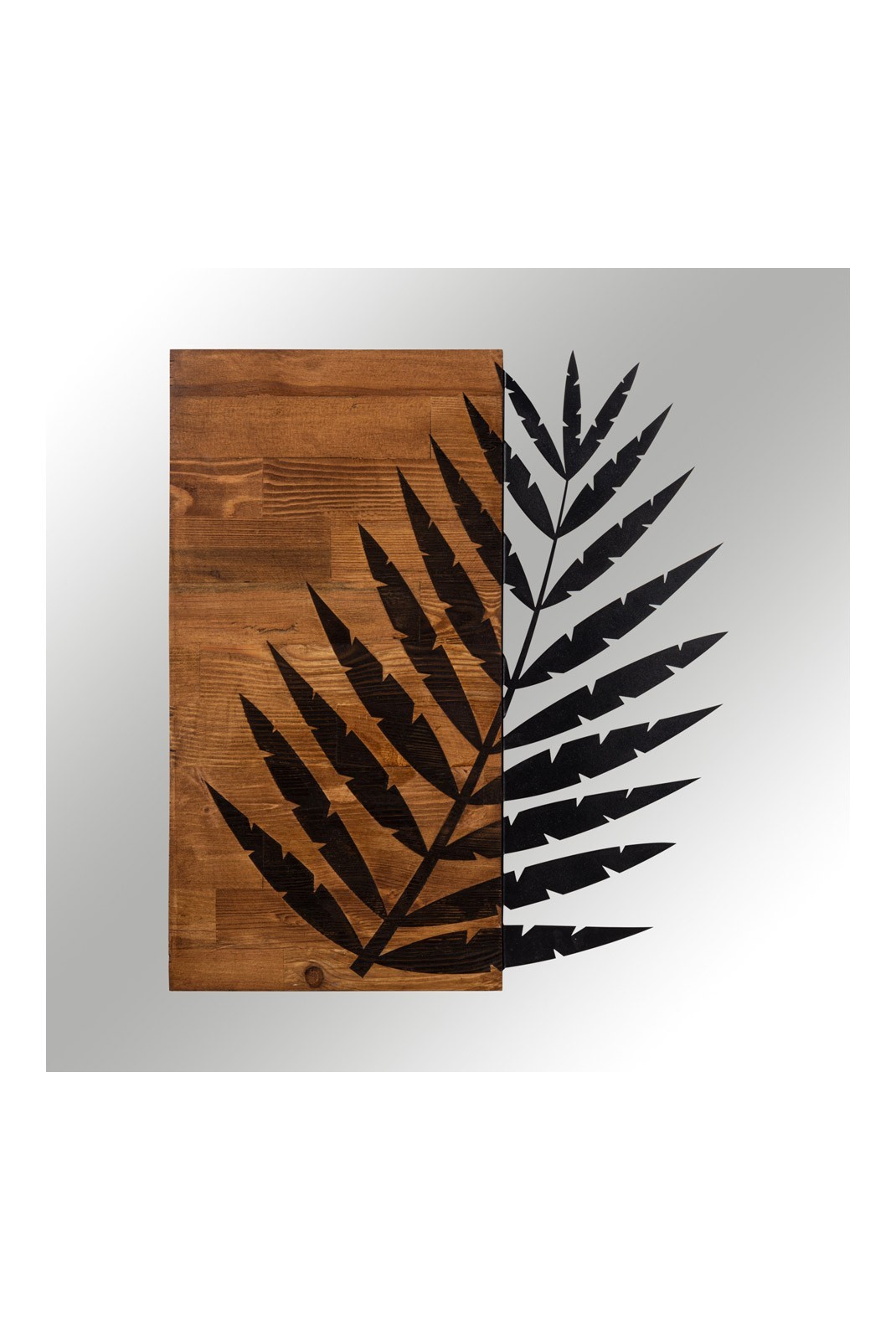 Accessoire mural décoratif en bois - Black / Walnut - NZ1717