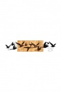 Accessoire mural décoratif en bois - Black / Walnut - NZ1755