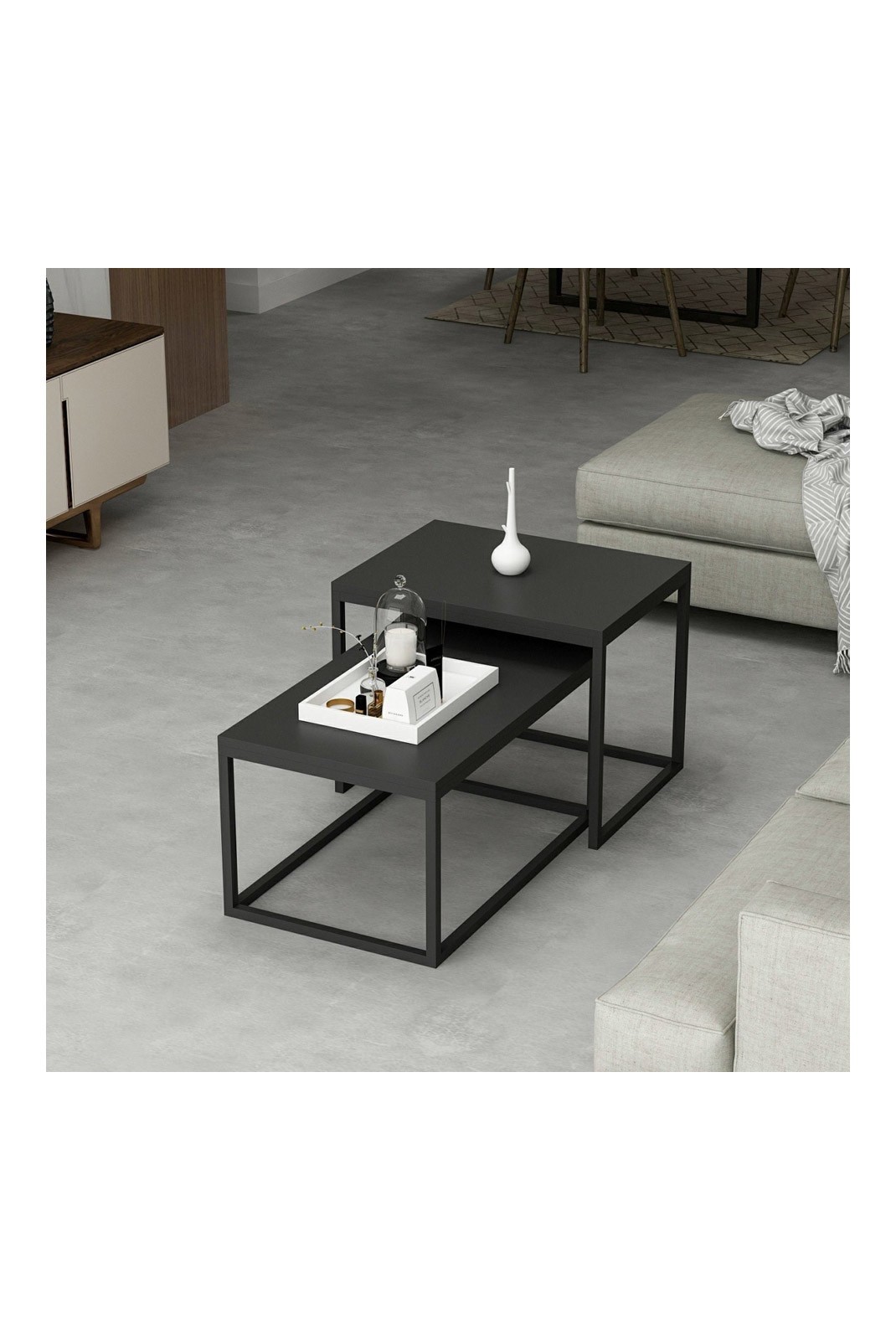 Table gigogne (2 pièces) - Black - 1232