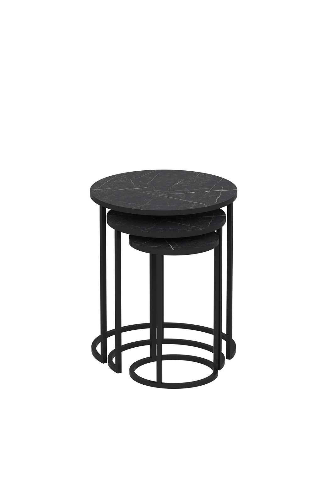 Table gigogne (3 pièces) - Black - 1233