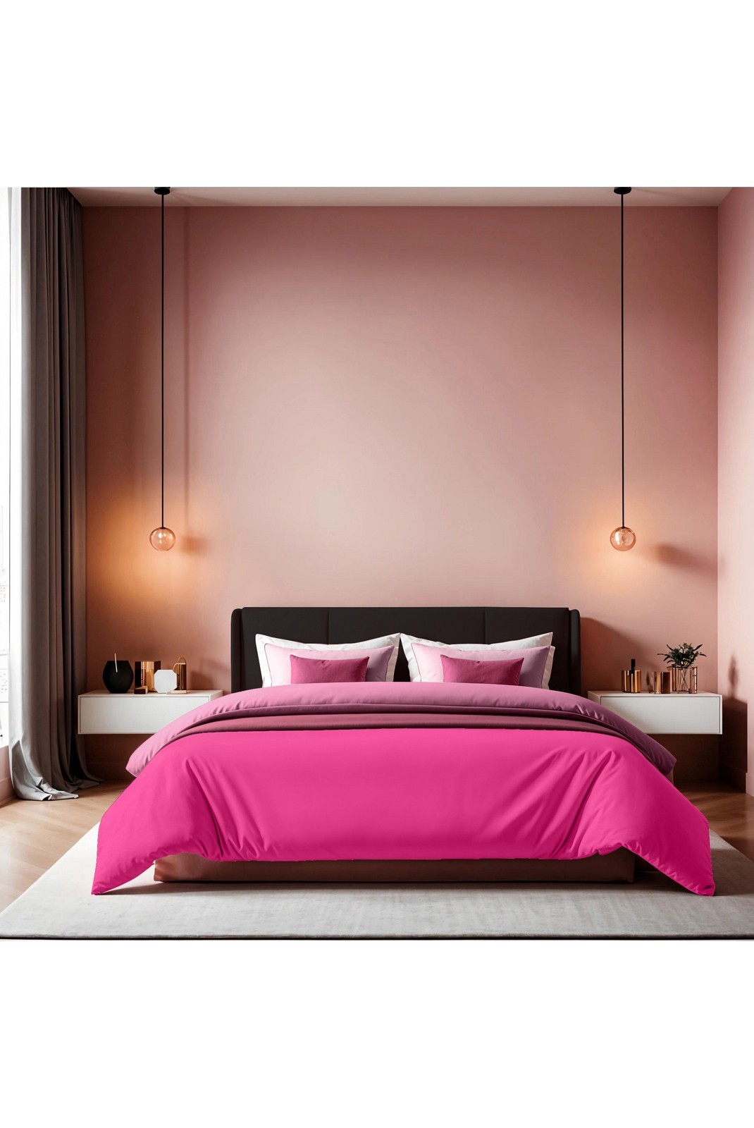 Housse de couette simple - 140x200cm - Dusty Rose - 1105