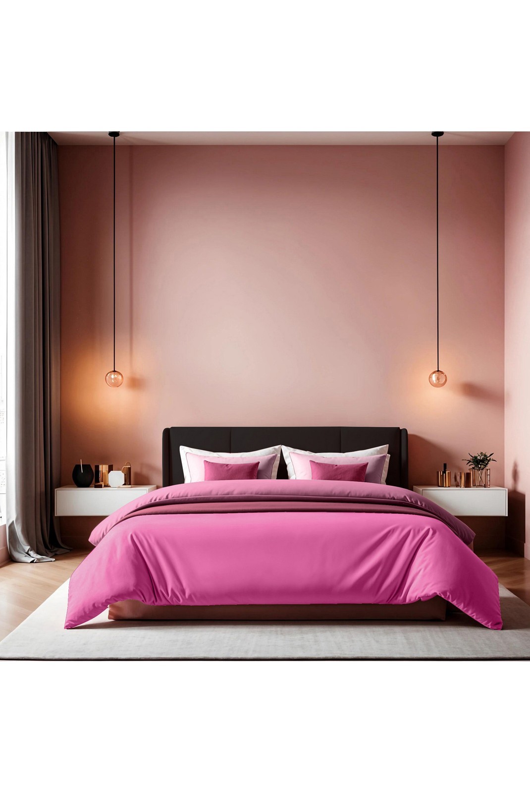 Housse de couette simple - 140x200cm - Dusty Rose - 1106