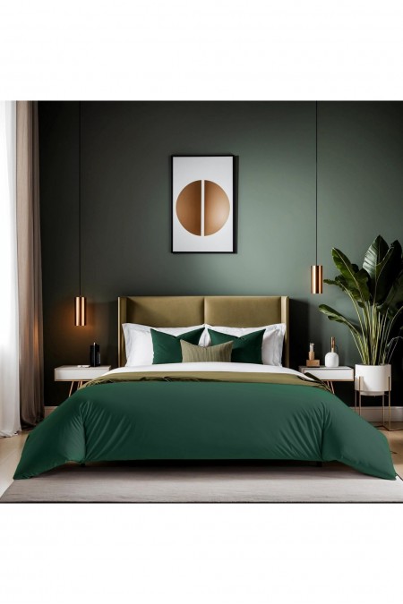 Housse de couette simple - 140x200cm - Dark Green - 1112