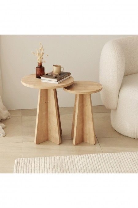 Table gigogne (2 pièces) - Sapphire Oak - 2273