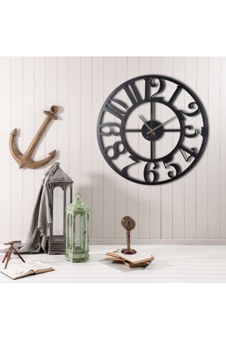 Horloge murale décorative en métal - Black - SG1102