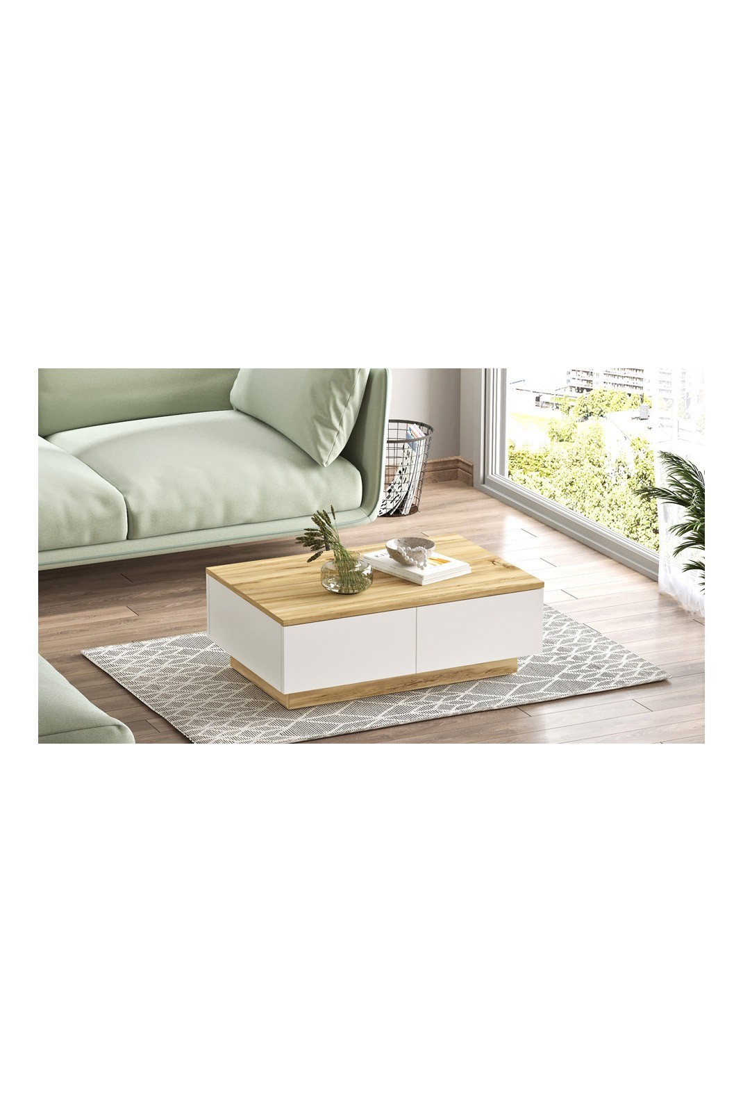 Table basse - Oak / White - 1133