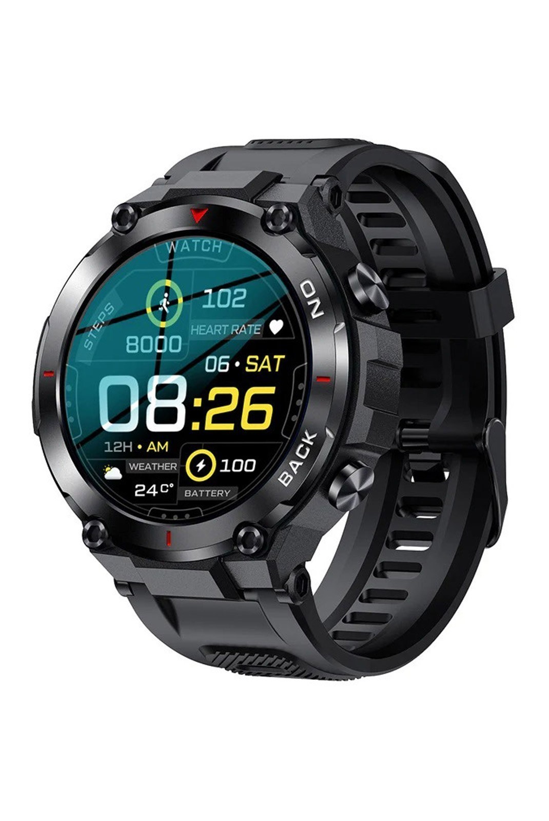 Montre connectée GPS SPORT 2024 - Édition Wild - Noir profond