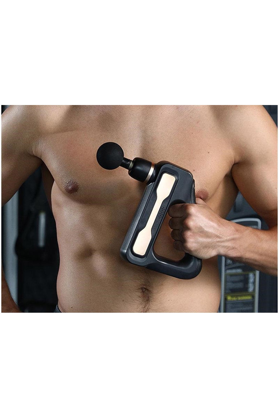 Pistolet de massage musculaire fascial - Argent-Noir