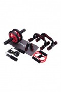 Pack d'équipements d'exercices Fitness SYNERFIT 7 en 1 - Rouge/Noir