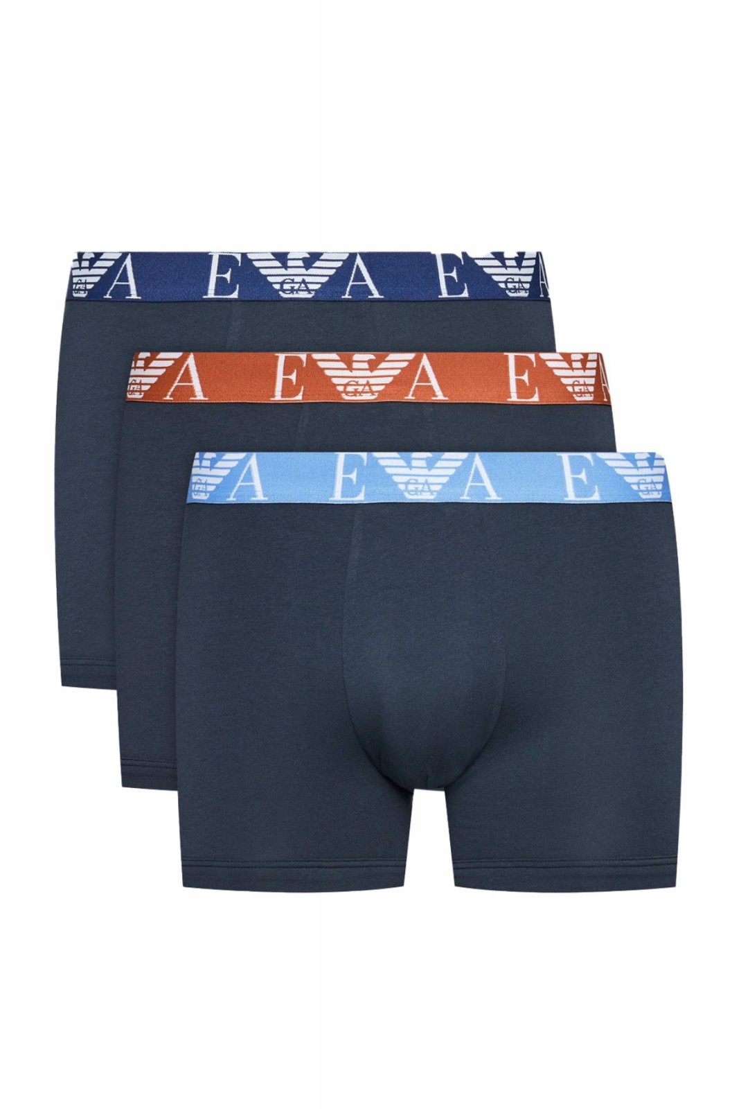 Pack de 3 boxers coton stretch Emporio armani 64135 MARINE/MARINE/MARINE 111473 4F715