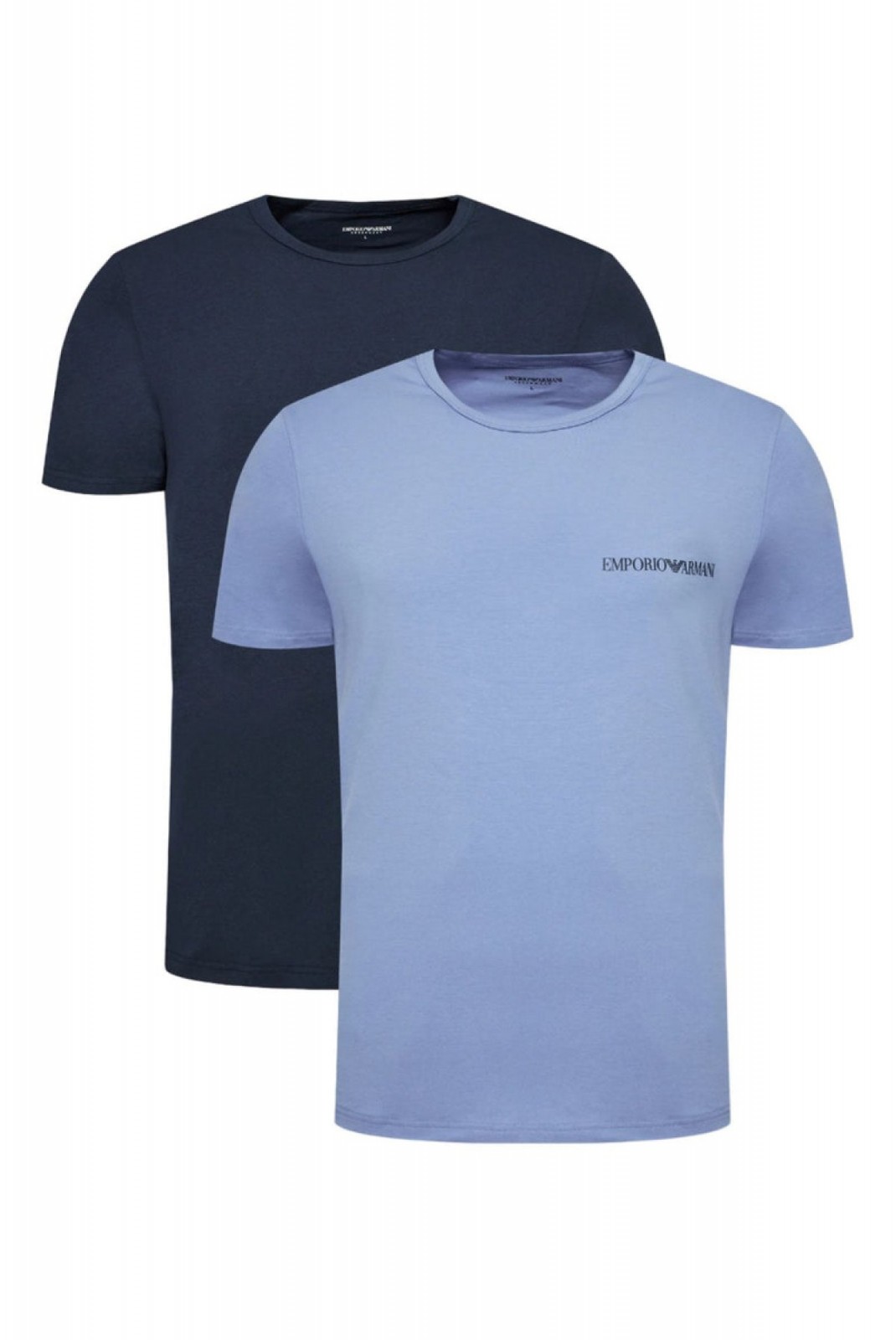 Bipack tshirts coton stretch Emporio armani 17635 MARINE/AZZURRO 111267 4F717