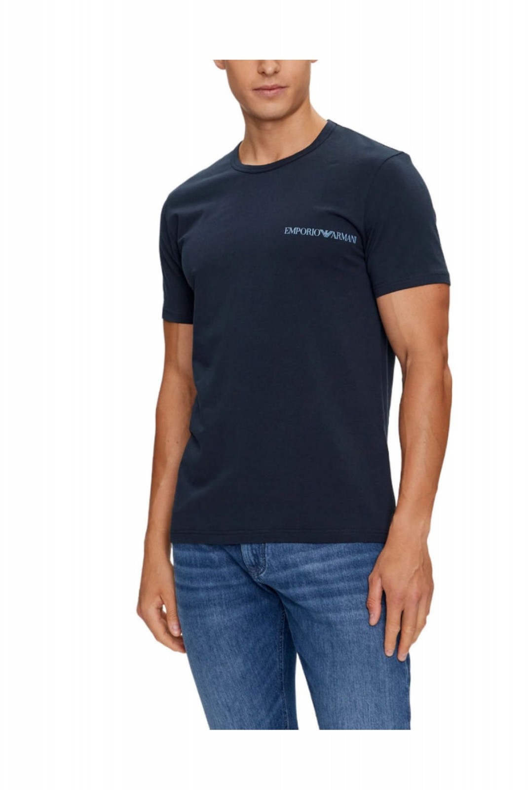 Bipack tshirts coton stretch Emporio armani 17635 MARINE/AZZURRO 111267 4F717