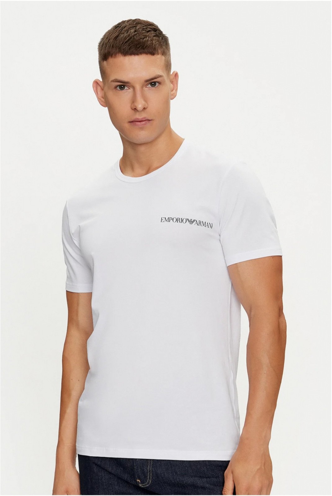 Bipack tshirts coton stretch Emporio armani 33034 INCHIOSTRO/BIANCO 111267 4F717