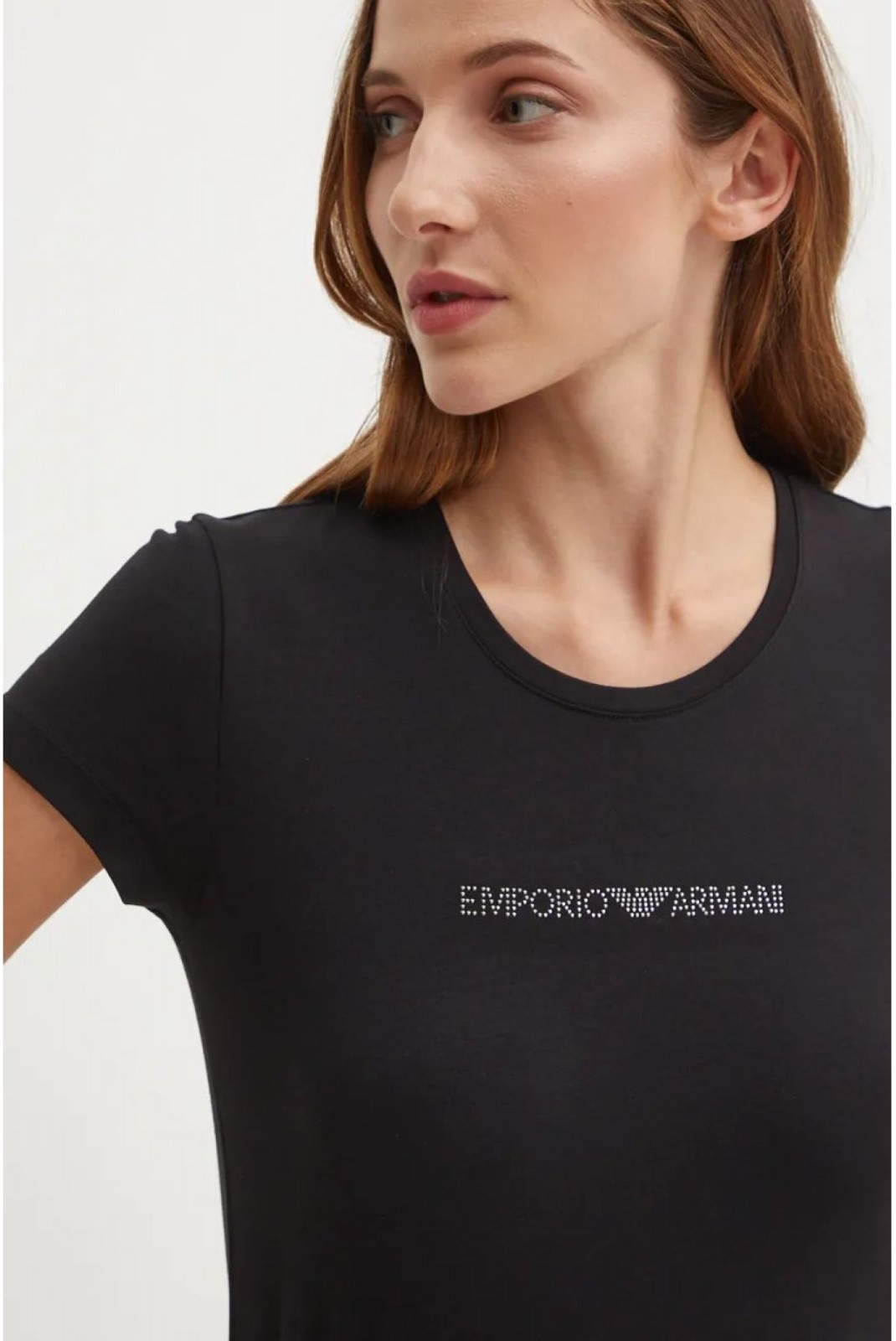 TShirt slim logo clouté Emporio armani 00020 NERO 163139 4F223