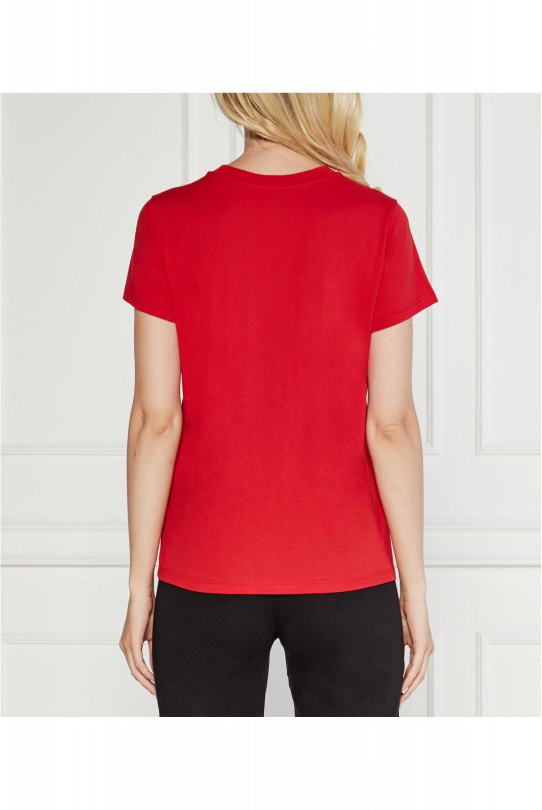 TShirt col V 100%coton Emporio armani 10374 ROSSO LACCA 164720 4F227