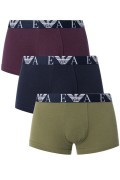 Tripack boxers coton stretch Emporio armani 20385 OLIVA/MARINE/MORA 111357 4F715