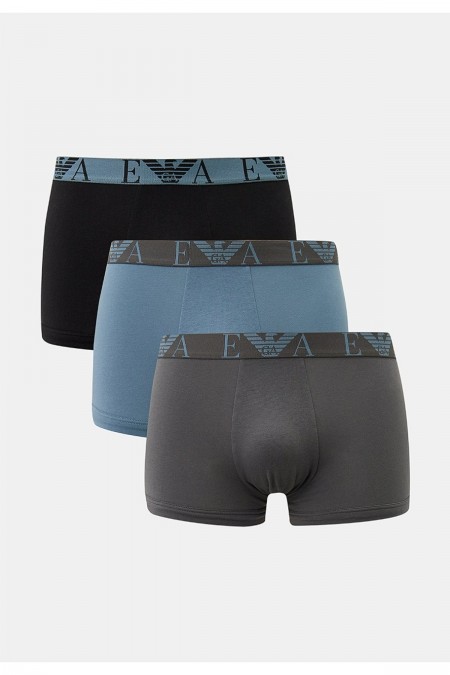 Tripack boxers coton stretch Emporio armani 34731 TEMPESTA/MAGNET/NERO 111357 4F715