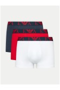 Tripack boxers coton stretch Emporio armani 75236 MARIN/ROSSO LAC/BIAN 111357 4F715