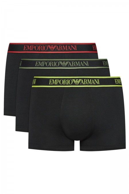 Tripack boxers coton stretch Emporio armani 21320 NERO/NERO/NERO 111357 4F717