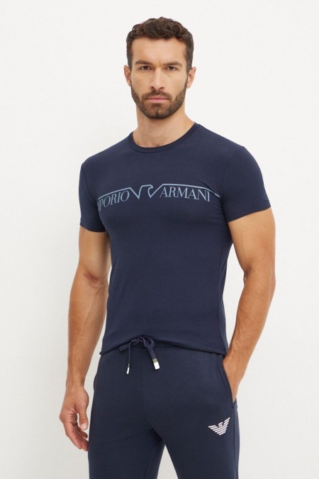 TShirt MC coton stretch Emporio armani 00135 MARINE 111035 4F516