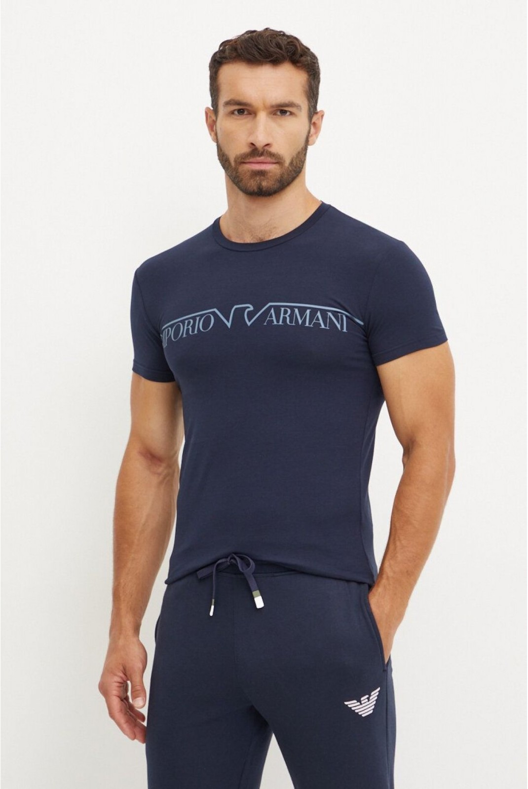 TShirt MC coton stretch Emporio armani 00135 MARINE 111035 4F516