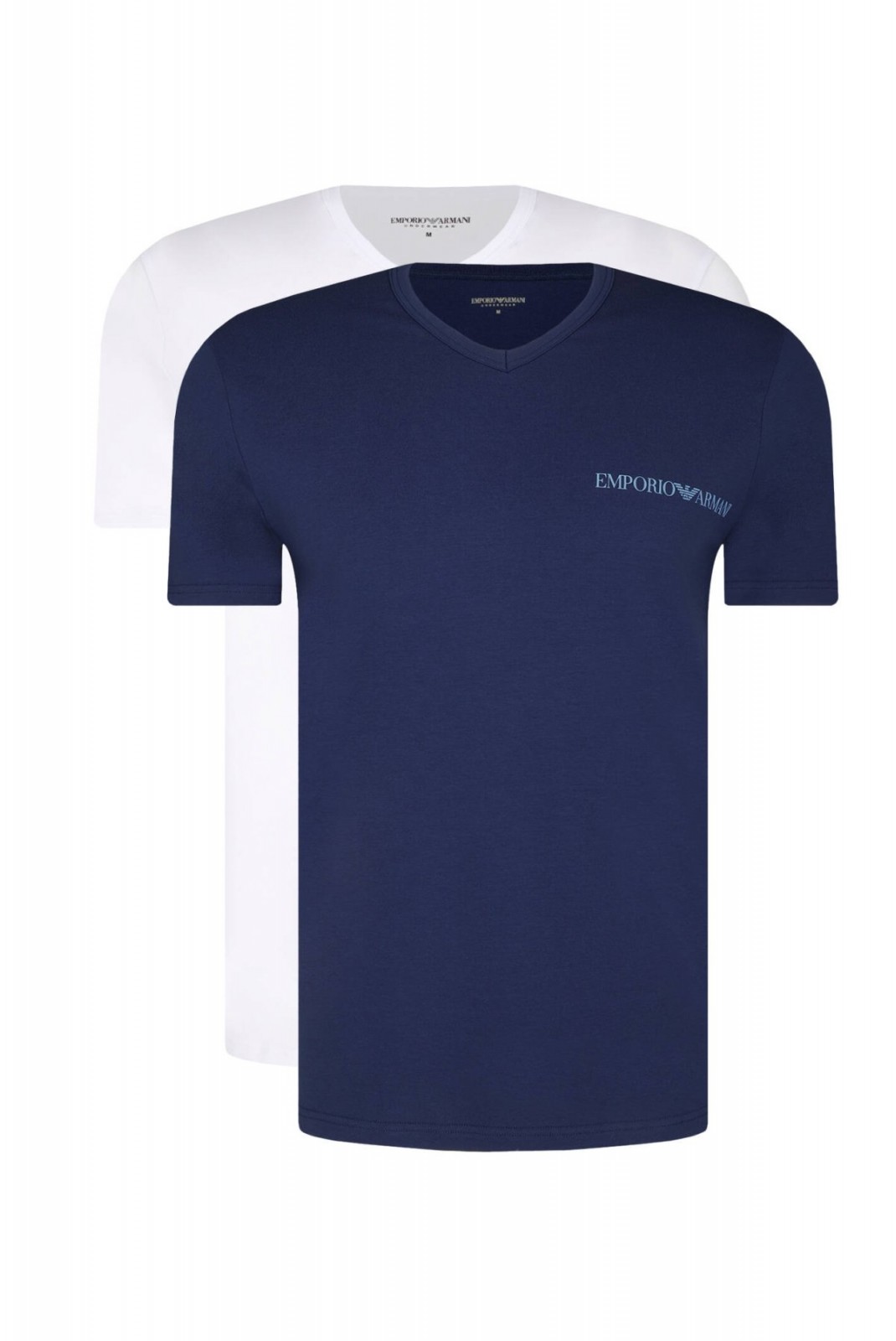 Bipack TShirts col V Emporio armani 33034 INCHIOSTRO/BIANCO 111849 4F717