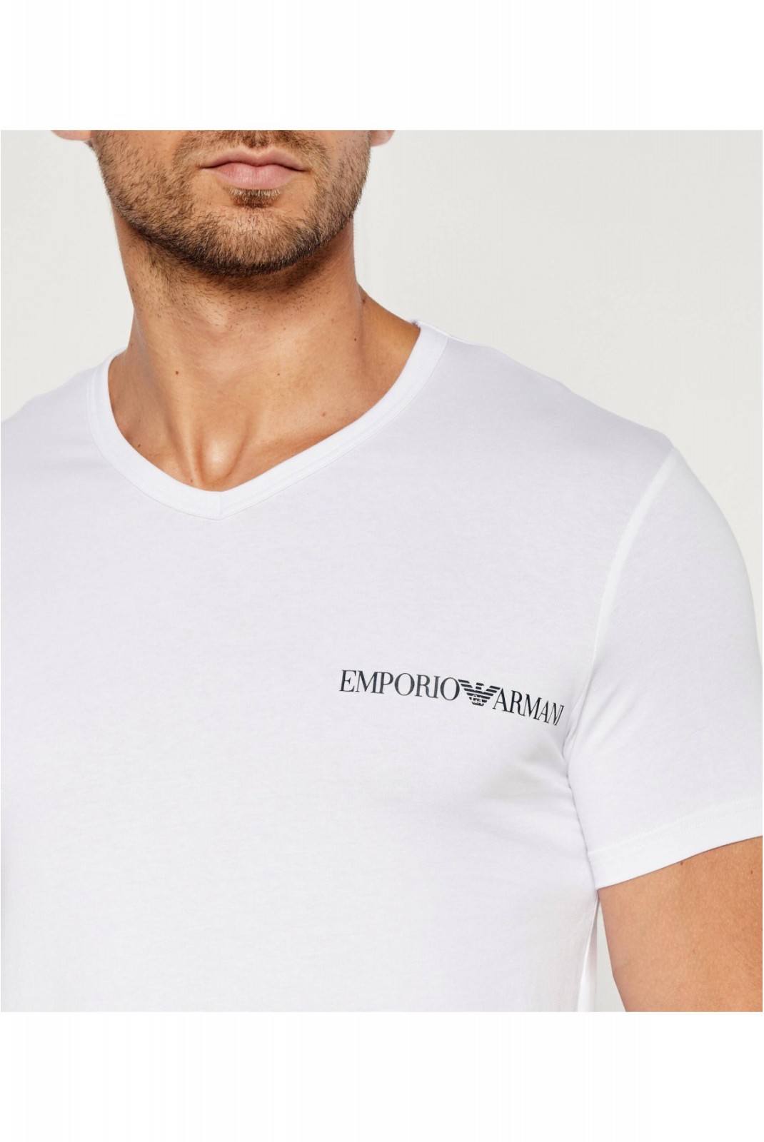 Bipack TShirts col V Emporio armani 33034 INCHIOSTRO/BIANCO 111849 4F717