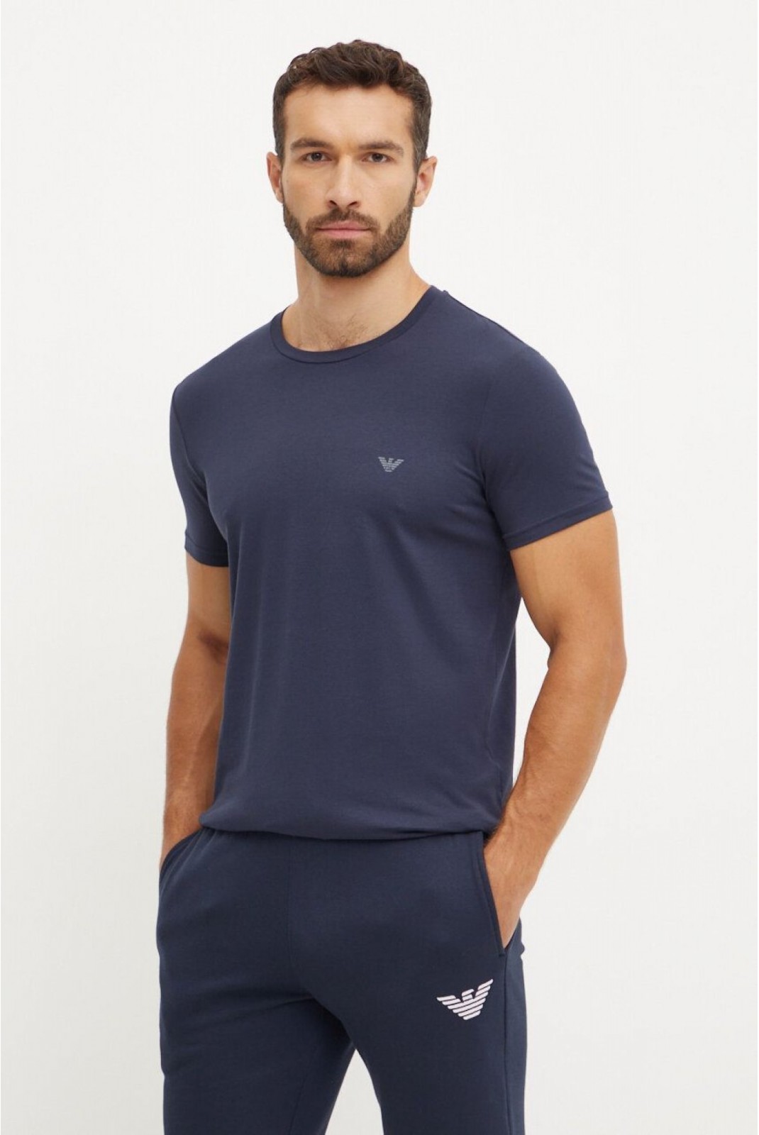 Bipack TShirts coton stretch Emporio armani 06236 MARINE/MARINE 111267 4F720