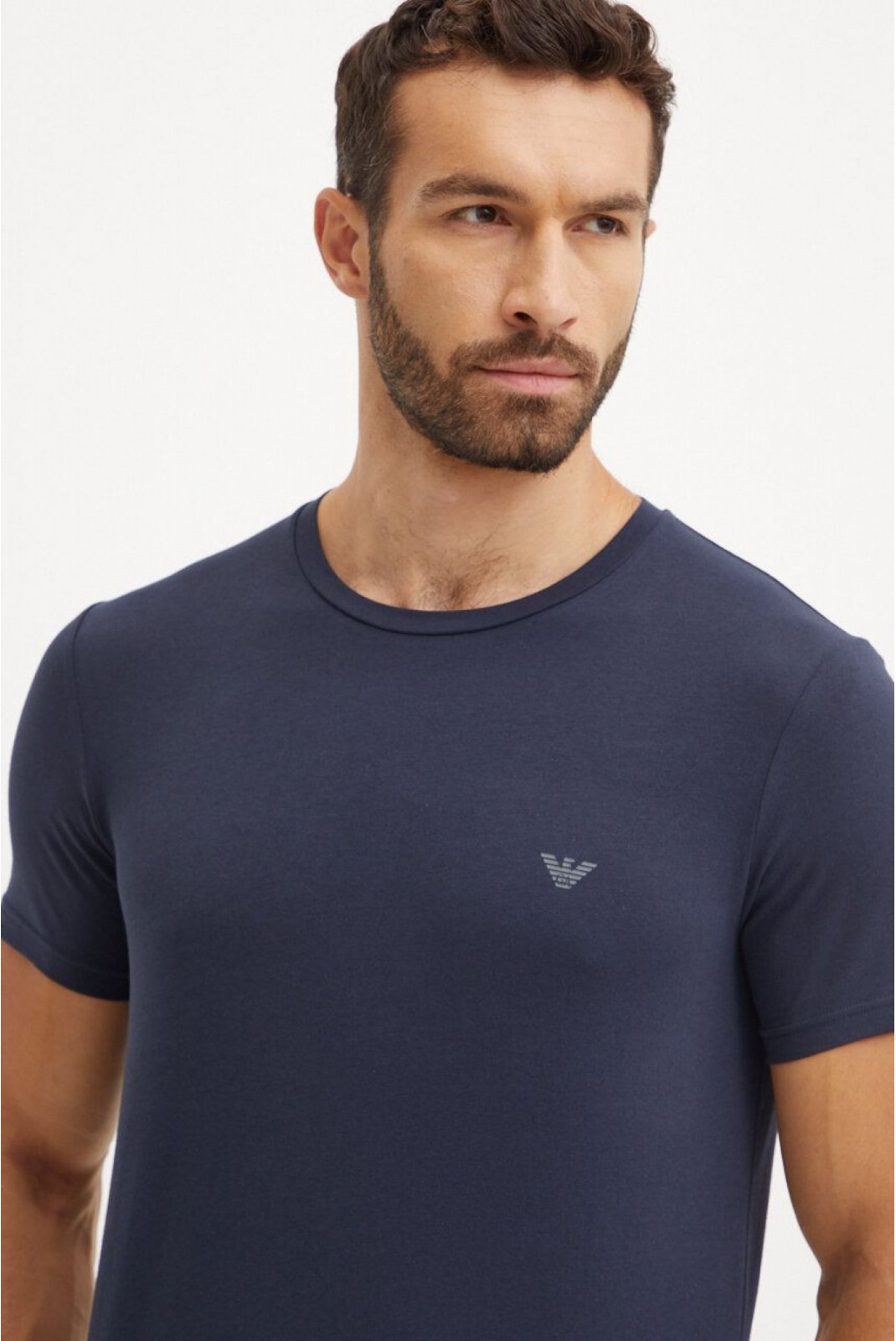 Bipack TShirts coton stretch Emporio armani 75836 MARINE/OLIVA 111267 4F720